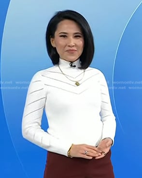 Vicky's white turtleneck sweater on Today