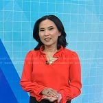 Vicky’s orange ruffle top on Today