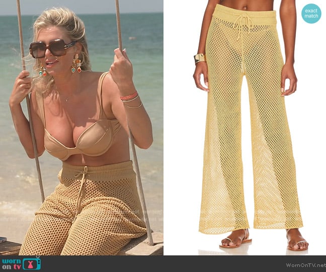 We Wore What Crochet Drawcord Pant worn by Madison LeCroy on Southern Charm