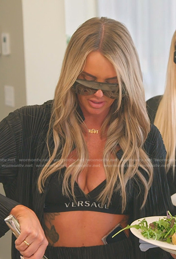 Whitney's black bra and sunglasses on The Real Housewives of Salt Lake City