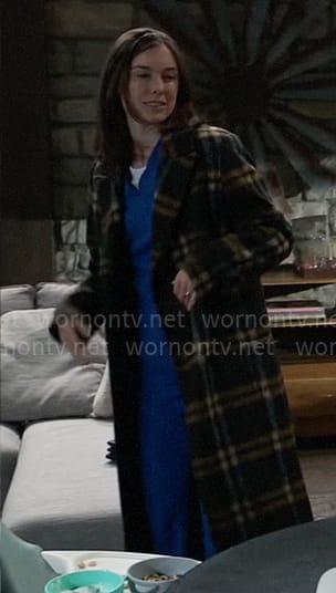 Willow’s plaid coat on General Hospital