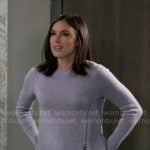 Willow’s purple side zip sweater on General Hospital