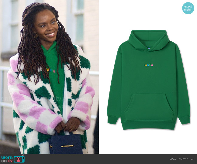 WNKA Genesis Emerald Hoodie worn by Hazel-May McCall (Ashleigh Murray) on The Other Black Girl