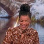 Yvette Nicole Brown’s floral print blouse on The View