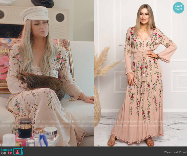 Zaimara Nizza Maxi Dress worn by Paris Hilton on Paris in Love