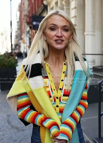 Zanna Roberts Rassi’s rainbow striped polo and sweater on Today