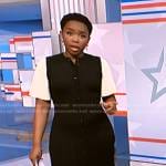 Zinhle’s black colorblock ribbed dress on NBC News Daily