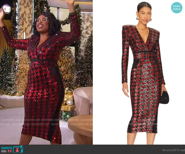 WornOnTV: Jennifer’s red houndstooth sequin dress on The Jennifer ...