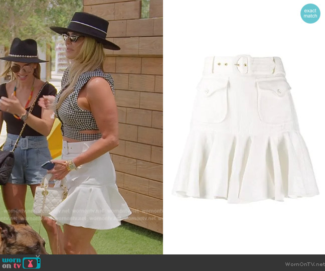 Zimmermann Super Eight mini skirt worn by Alexia Echevarria (Alexia Echevarria) on The Real Housewives of Miami