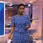 Zinhle’s blue floral dress on NBC News Daily