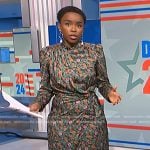 Zinhle’s green floral dress on NBC News Daily