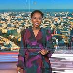 Zinhle’s printed wrap maxi dress on NBC News Daily