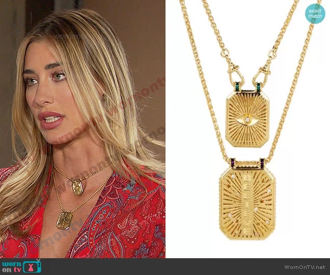 Marie Lichtenberg Believe Double Scap Scapular worn by Sloan Peterson (Jessica Serfaty) on Days of our Lives