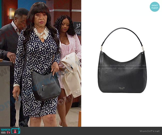 Kate Spade Large Roulette Shoulder Bag worn by Paulina Price (Jackée Harry) on Days of our Lives