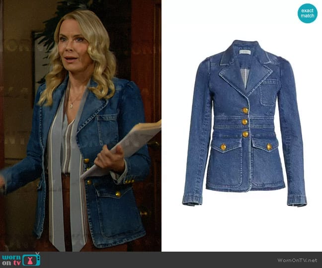 A.L.C. Amelia Denim Jacket worn by Brooke Logan (Katherine Kelly Lang) on The Bold and the Beautiful