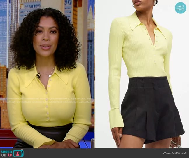 A.L.C. Eleanor Rib-Knit Sweater worn by Shirleen Allicot on Good Morning America