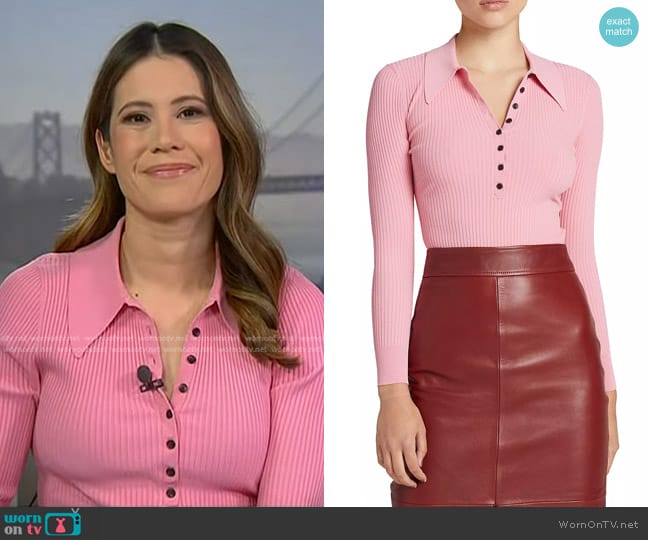 A.L.C. Lance Polo Top worn by Deirdre Bosa on NBC News Daily