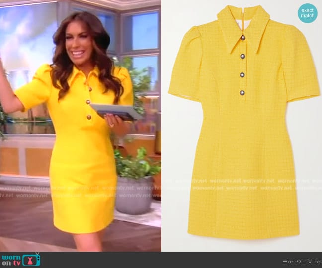 Alessandra Rich Boucle mini dress worn by Alyssa Farah Griffin on The View