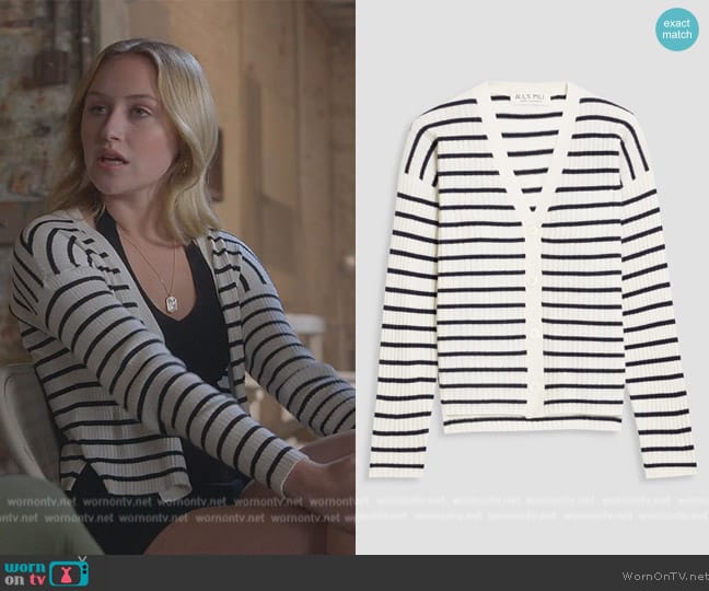 Alex Mill Striped ribbed cashmere cardigan