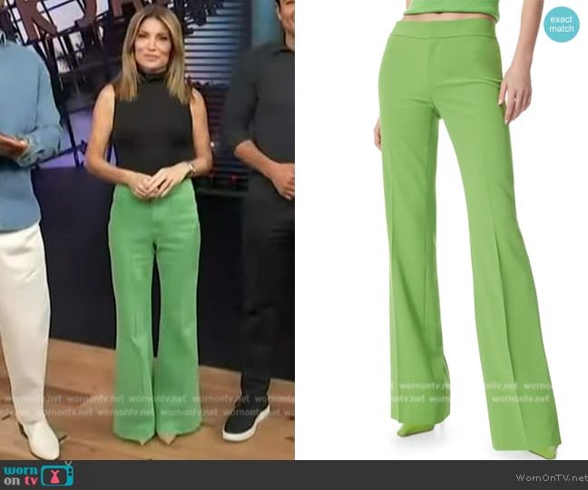 WornOnTV: Kit’s green flared pants on Access Hollywood | Kit Hoover ...