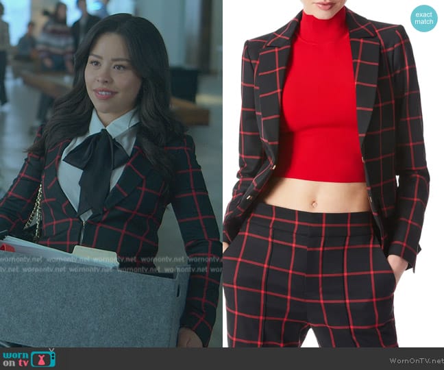 Alice + Olivia Mya Blazer worn by Mariana Foster (Cierra Ramirez) on Good Trouble