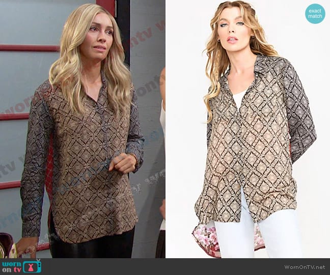 Aratta Adele Shirt worn by Theresa Donovan (Emily O'Brien) on Days of our Lives