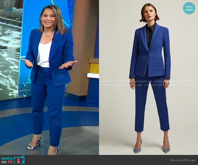 Argent Patch Pocket Blazer and Trouser worn by Ginger Zee on Good Morning America