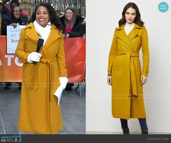 WornOnTV: Sheinelle’s yellow belted trench coat on Today | Sheinelle ...