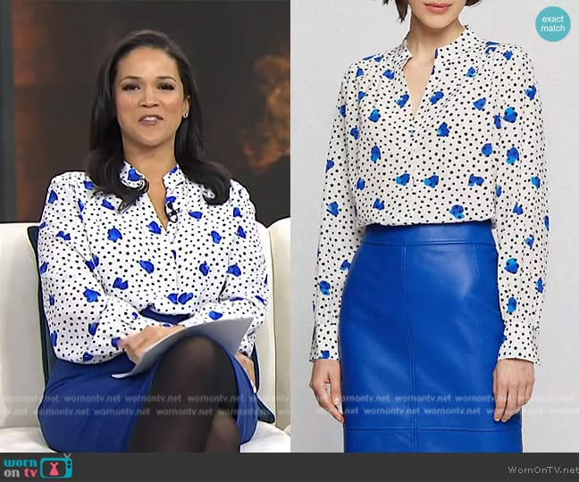 BOSS Tailored Blouse worn by Laura Jarrett on Today