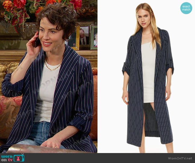 Babaton New Kahlo Robe Wrap Jacket worn by Sarah Horton (Linsey Godfrey) on Days of our Lives