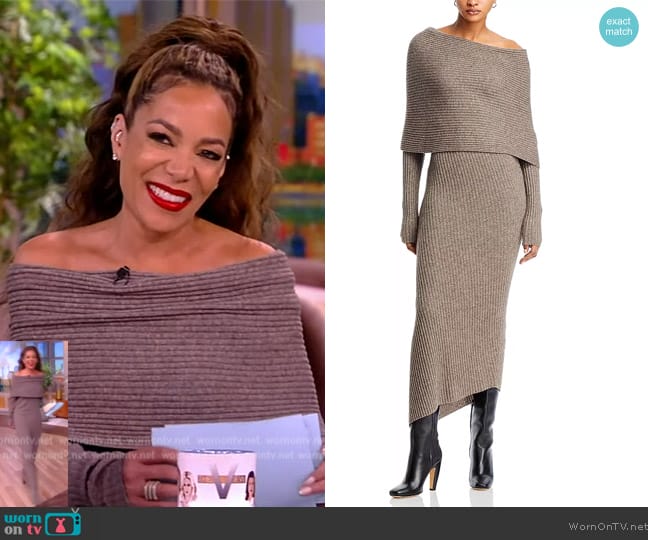 WornOnTV: Sunny’s gray ribbed off shoulder dress on The View | Sunny ...