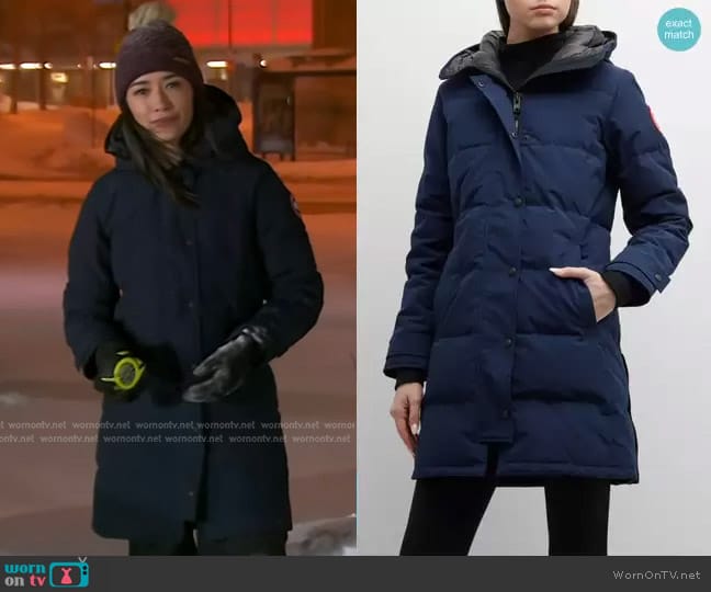 Canada Goose Shelburne Paneled Parka Coat worn by Emilie Ikeda on Today