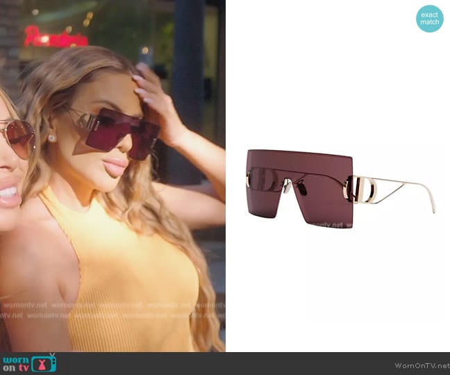 Dior 30Montaigne M1U Mask Sunglasses worn by Larsa Pippen (Larsa Pippen) on The Real Housewives of Miami