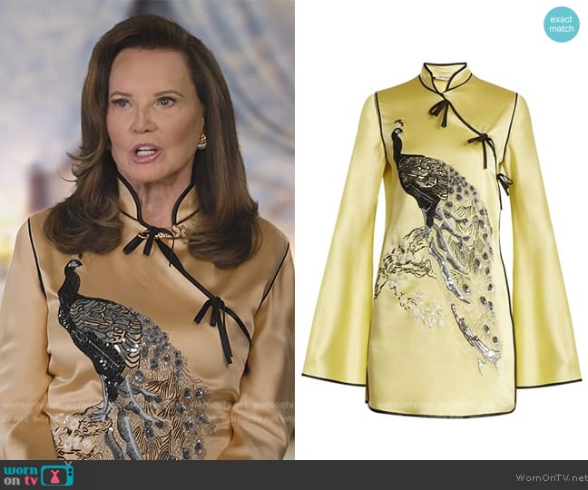 WornOnTV: Patricia's peacock embellished confessional dress on Southern  Charm | Clothes and Wardrobe from TV