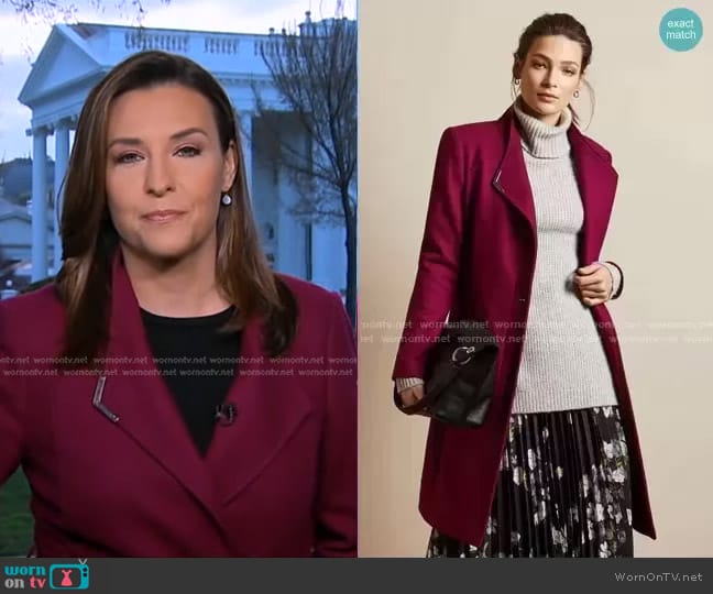 Ellgenic Long Belted Coat by Ted Baker worn by Mary Bruce on Good Morning America