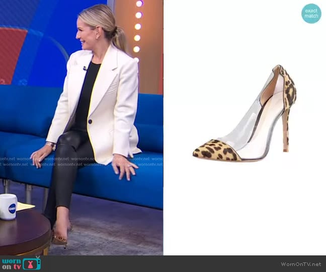 Gianvito Rossi Leopard-Print Calf Hair-PVC Pump worn by Dr. Jennifer Ashton on Good Morning America