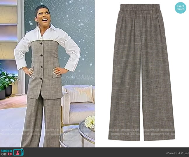 Gucci Prince of Wales wool pants worn by Tamron Hall on Tamron Hall Show