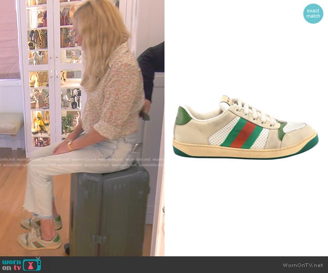 Gucci Screener Low-Top Sneakers worn by Sutton Stracke on The Real Housewives of Beverly Hills