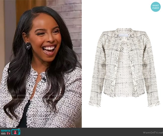 IRO Oslani tweed jacket worn by Mona Kosar Abdi on Sherri