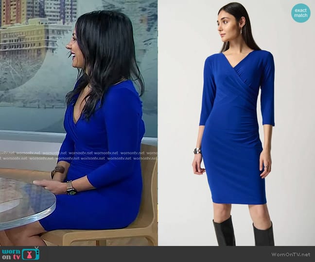 Joseph Ribkoff 233305S24 Dress in Royal Sapphire worn by Dr. Tara Narula on Today