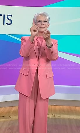 Jamie Lee Curtis's pink top and suit on Today