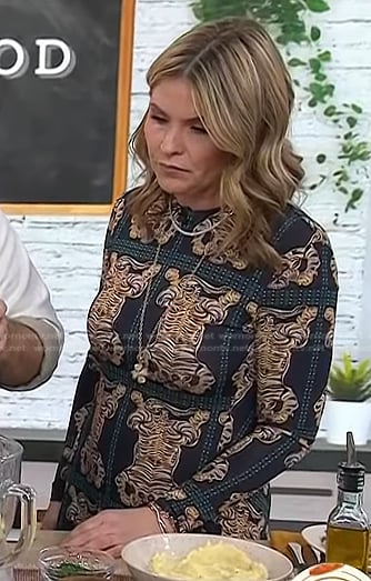 Jenna's tiger mosiac print dress on Today