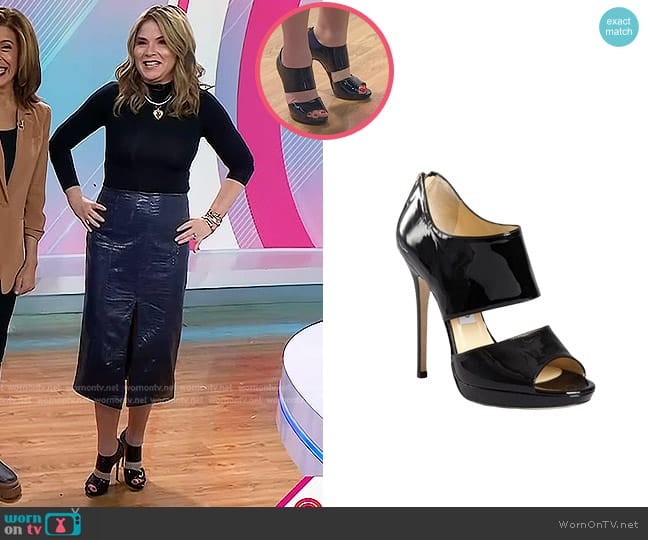 Jimmy Choo Private Open Toe Sandals worn by Jenna Bush Hager on Today