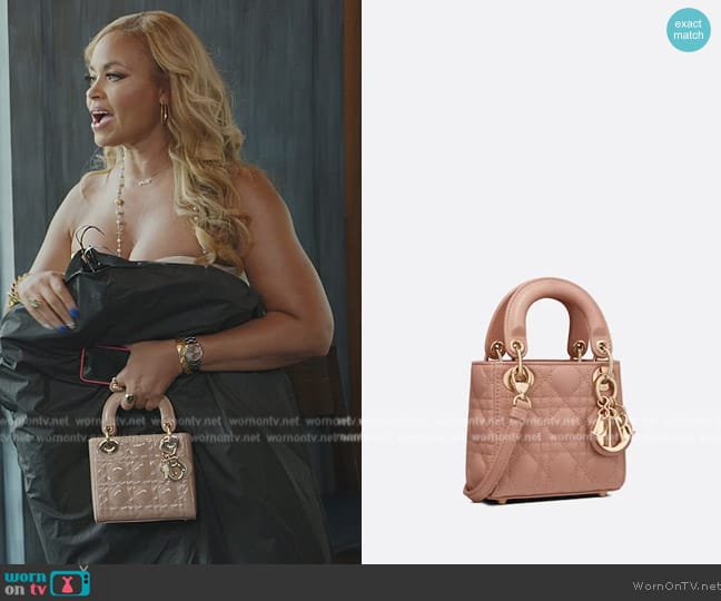 Dior Lady Dior Micro Bag worn by Gizelle Bryant on The Real Housewives of Potomac