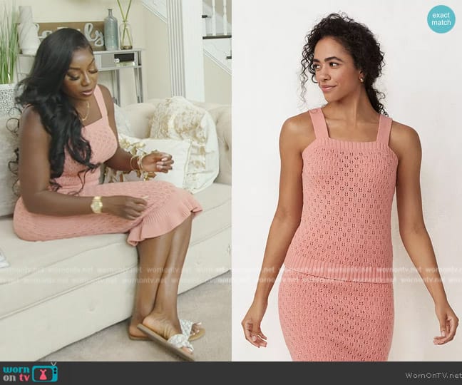 WornOnTV: Wendy's pink knit top and skirt on The Real Housewives of Potomac, Wendy Osefo