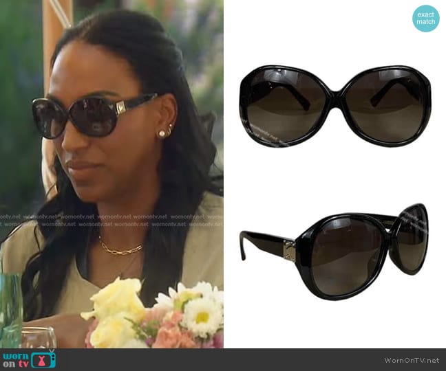 Louis Vuitton Round Sunglasses worn by Annemarie Wiley on The Real Housewives of Beverly Hills