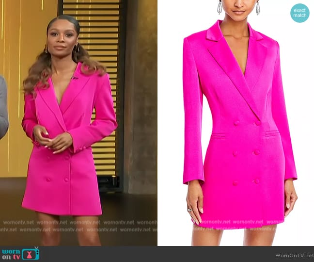 WornOnTV: Zuri’s pink blazer dress on Access Hollywood | Zuri Hall ...