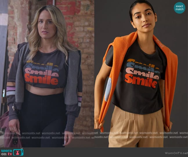 Mother The Rowdy Cutoff Tee worn by Davia (Emma Hunton) on Good Trouble