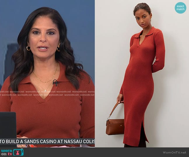 Marine Layer Lexi Polo Dress worn by Darlene Rodriguez on Today