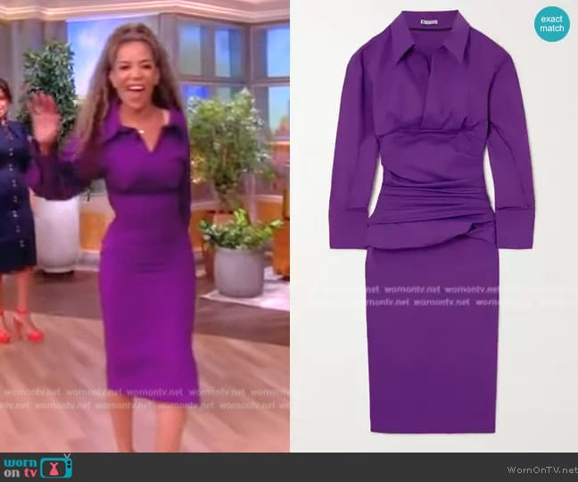 WornOnTV: Sunny’s purple drape front dress on The View | Sunny Hostin ...